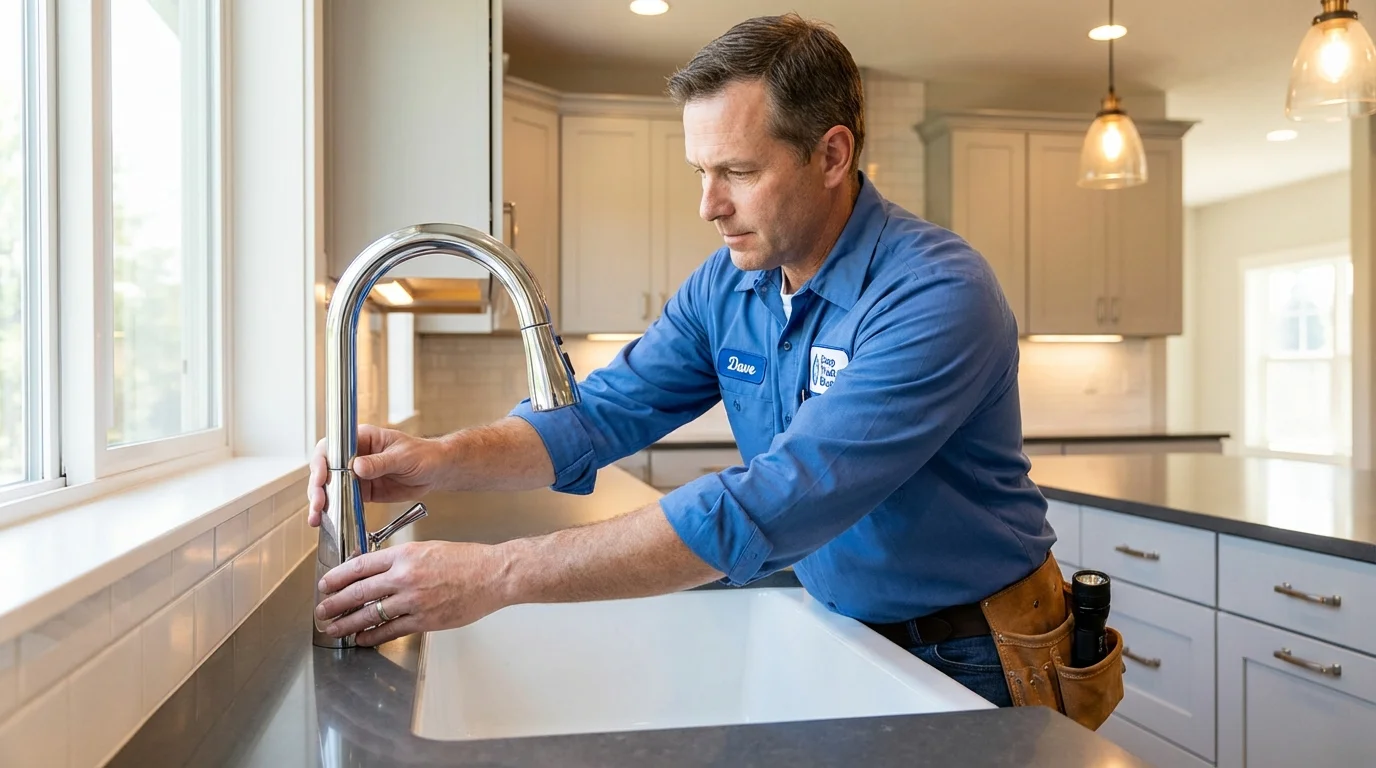 Kitchen faucet installation by Johns Plumbing LLC in Kilmarnock